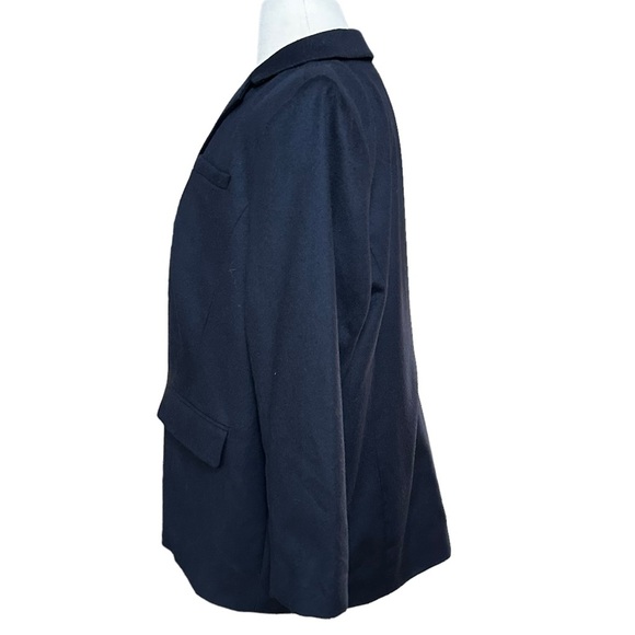 Talbots Womens Navy Blue Wool‎ Blend Two Button Blazer Size 22W NWT - Picture 3 of 15